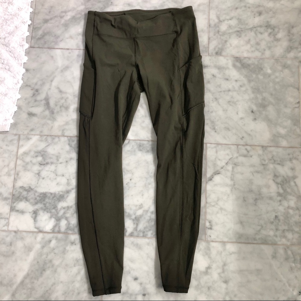 Forest Green Lululemon Speed Up Tight Yoga Pants